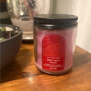Bath & Body Works Berry Fruit Punch Pink Mason Jar Candle NEW